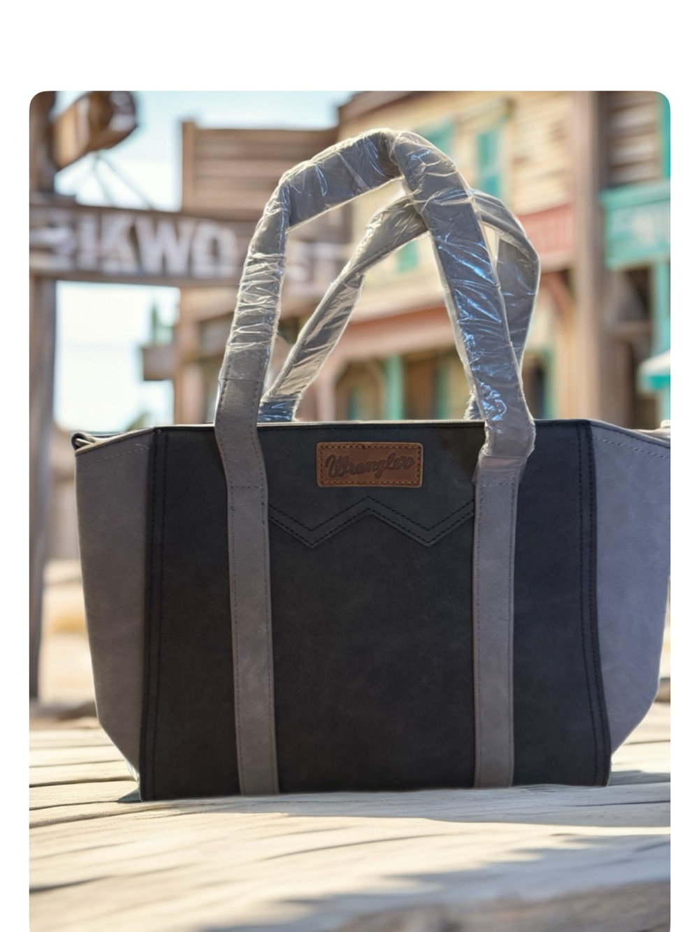 Wrangler Black and Gray Purse